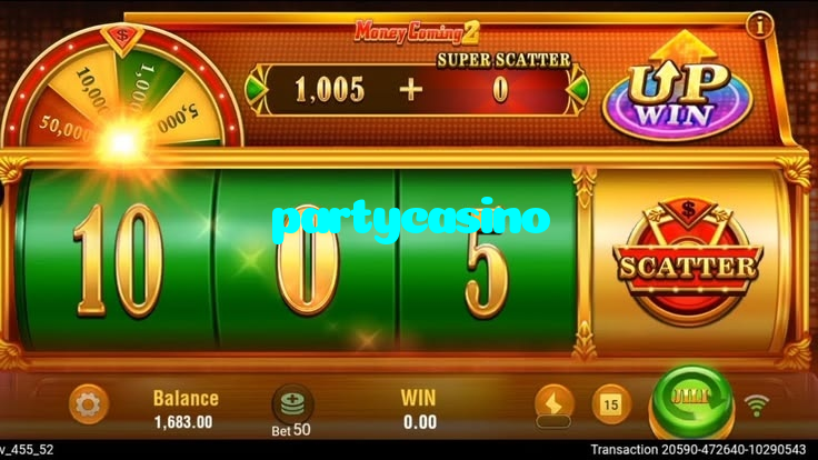 partycasino casino presented on mobile device in Pakistan with slots and live games